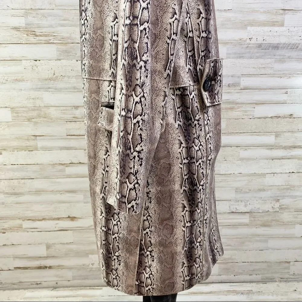 BlankNYC Snake Charmer Faux Suede Jacket Coat Womens Size XS Brown Tan